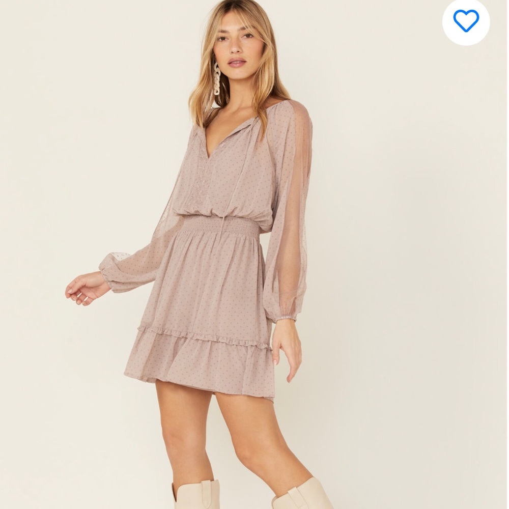 Long Sleeve Ruffle Mini Dress